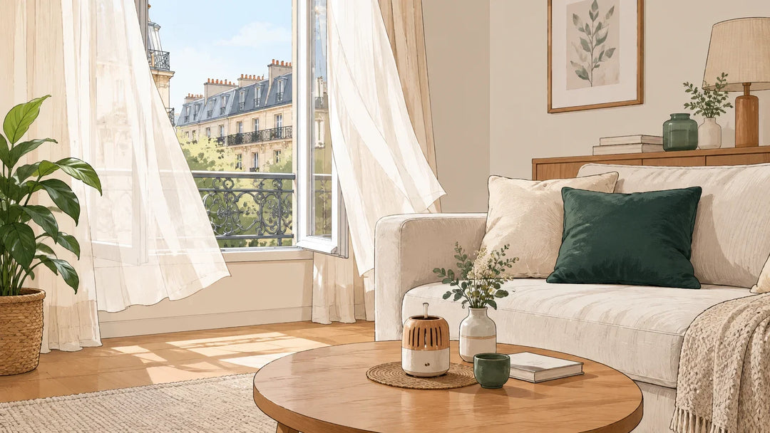 Appartement aéré après le nettoyage des sources d’odeur de fumée