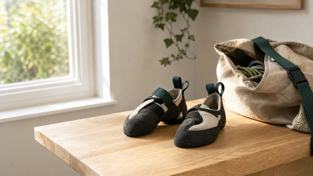 Chaussons d’escalade aérés après une séance