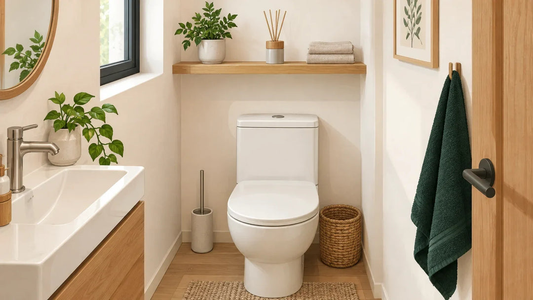 WC chaleureux avec diffuseur passif sur une étagère sèche