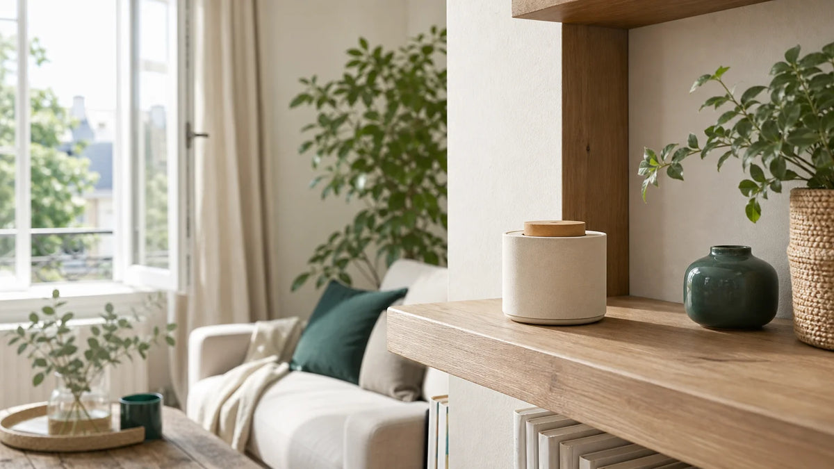 Diffuseur d’ambiance générique dans un intérieur français lumineux et naturel Image