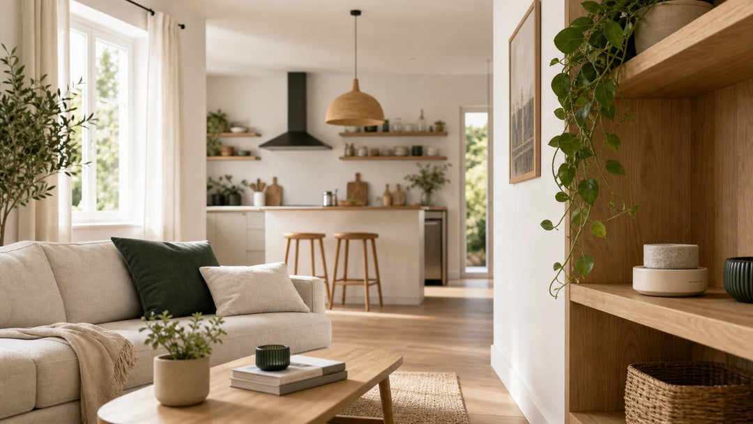 Intérieur français aéré avec diffuseur d’huiles essentielles générique